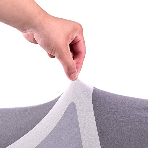 SHZONS Plush Sofa Cover, Solid Color Plush Thicker Folding Anti-Slip Armless Sofa Futon Cover for Patio Couch Bench (L, Q)
