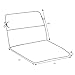 Pillow Perfect Floral Indoor/Outdoor 1 Piece Split Back Chair Cushion with Ties Rounded Corners, Deep Seat, Weather, and Fade Resistant, 40.5