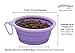 Prima Pet Expandable / Collapsible Silicone Food & Water Travel Bowl with Clip for Medium & Large Dog, Portable and Durable Pop-up Feeder for Convenient On-the-go Feeding, Size: 5 Cups (7 Inch Diameter Bowl) (LARGE (5 CUPS), PURPLE)