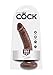 Pipedream King Cock Dildo, Brown, 7 Inch