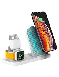 Cargador inalámbrico 3 en 1 Estación de carga inalámbrica para Apple iPhone iWatch Airpods, soporte de carga inalámbrico compatible con iPhone X XS XR XS Max 8 8 Plus Apple Watch Series 4 3 2 1 Airpods