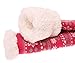 EBMORE Women Slipper Fuzzy Socks Fluffy Cabin Cozy Plush Winter Warm Soft Fleece Thick Comfy Christmas Stocking Stuffer with Grips Socks(Rose Red)