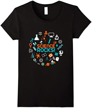 Women's Science Rocks Cute T-shirt 3 XL Black