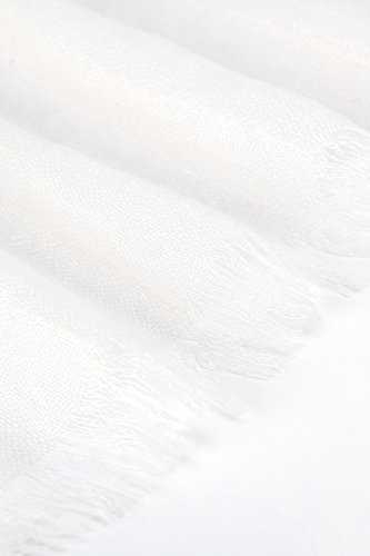 Premium Women Extreme Soft Scarf Wrap Shawl For Any Season, Super Size, Rich Color Choice ( Cream )
