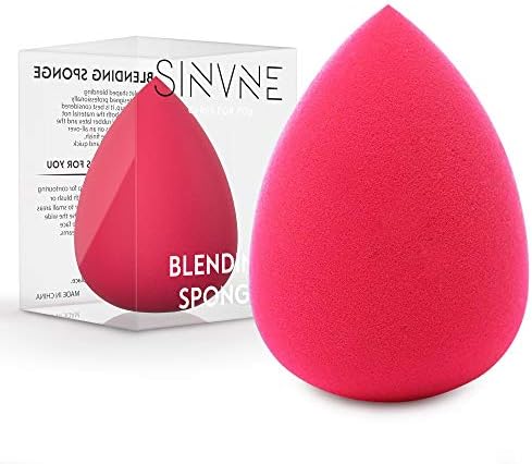 Makeup Blender Beauty,Foundation Blending Sponge, Flawless for Liquid, Creams, Blending Cosmetic, Egg Shaped Set for Concealer Contouring Powder, Multi-Color Makeup Sponge๏ผRose๏ผ-1 Piece