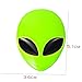 Fluorescent Green Car 3D Logo Metal Aliens Auto Truck Motorcycle Emblem Badge Sticker Decal