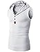 H2H Mens Active Various Colors Hooded Sleeveless Tank Top WHITE US L/Asia 2XL (KMTTK015)