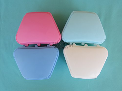SET OF 12 (BULK) Denture Storage Plastic Box Fit FULL Denture ASSORTED Color (Pink, Babay Blue, White and Aqua) 4 Colors 3 pcs per Color