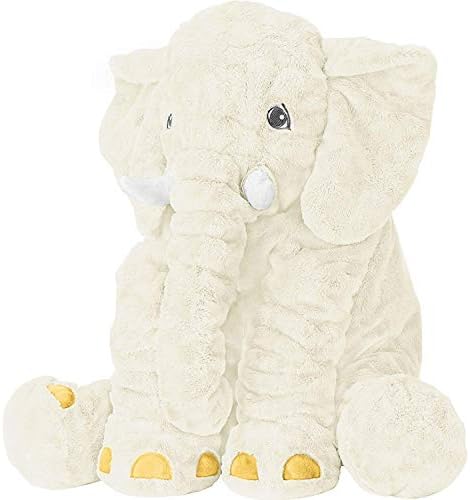 Stuffed Elephant Animal Large Stuffed Elephant Plush Toy Giant Gifts For Children Kids 16 Inches Beige