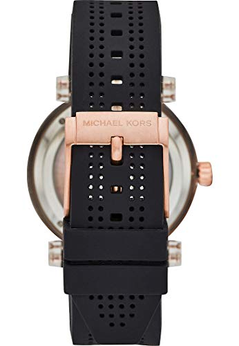 Michael-Kors-Herren-Analog-Automatik-Uhr-mit-Silikon-Armband-MK9041