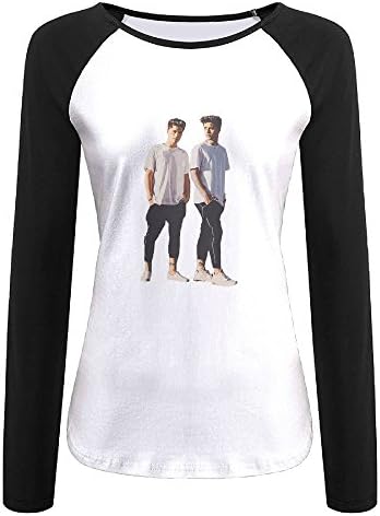 Women's Martinez&amp;Twins Creative Print Graphic Tee Fashion Long Sleeve T-Shirt