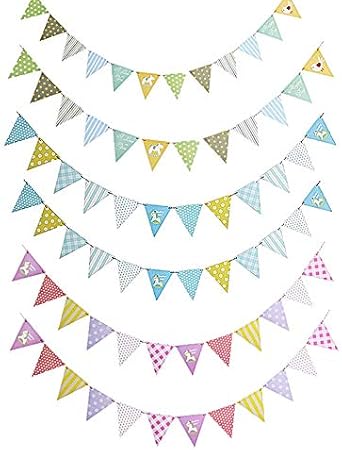 Amazon Co Jp 6本 ガーランド 三角旗 イベント パーティー デコレーション 三角旗 お誕生日 飾り付け バナー 誕生日祝い アウトドア 旗 装飾 キャンプフラッグ 結婚式 壁飾り店舗 飾り 写真の小道具 カラフル おもちゃ