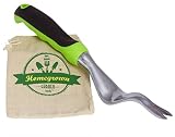 Garden Weeder & Manual Weed Puller with Large Ergonomic Handle; Best for Lawn and Garden Weeding, Includes Burlap Bag - Great Gardening Gift