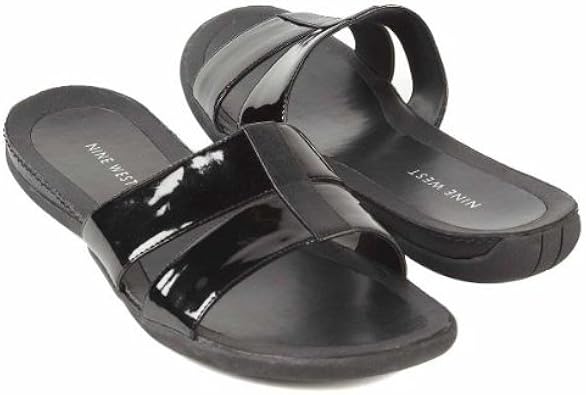 nine west black slides