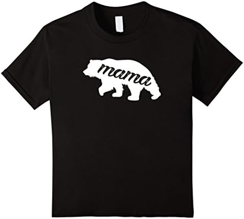 Kids Mama Bear Camping Outdoor T Shirt 8 Black