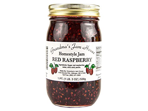 Homestyle Red Raspberry Jam - One Pint - Grandma's Jam House