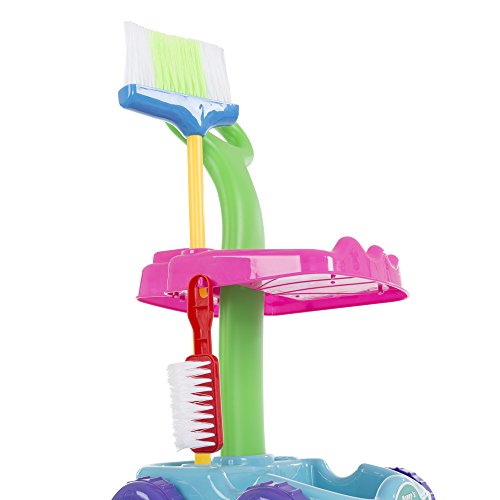 Toddler Pretend Play Cleaning Set - Includes Caddy with Wheels!