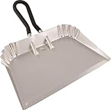 Edward Tools Extra Large Industrial Aluminum DustPan 17" - Lightweight - half the weight of steel dust pans with equal strength - For large cleanups - Rubber Loop handle for comfort/hanging (1)