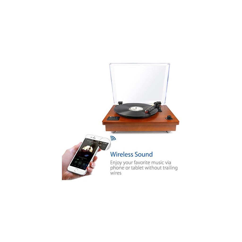 1 BY ONE Belt Driven Turntable Vinyl Turntables