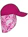 Tuga Girls Flap Sun Hat (UPF 50+), Cotton Candy, Large