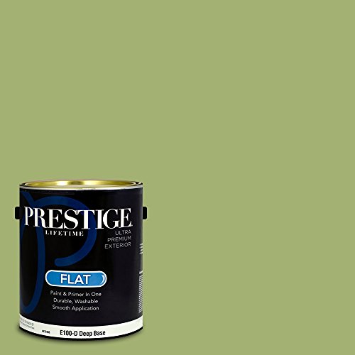Prestige Paints Exterior Paint and Primer In One, 1-Gallon, Flat,  Comparable Match of Valspar Fiddlehead Fern