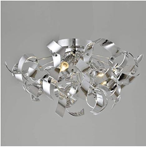 KosiLight - Contemporary Design Ceiling Light - Curly - Silver/Chrome - 220/230V 50/60Hz - Metal - IP20 - Compatible with A