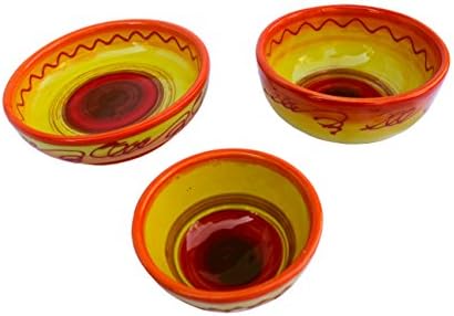 Snack Bowl Set #5 - Hand Painted in Spain - (Sol Design)