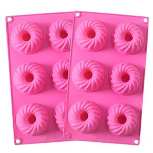 SUNSK Siliconen Cakevormen 3D Gugelhupf-vorm Taartvormen Spiraal Bakblikken Silicone Vorm Cakevorm 2 stuks