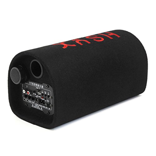 uxcell® 12V-220V MP3 Player Cylinder Tube Bass Subwoofer for Car Truck Motorcycle