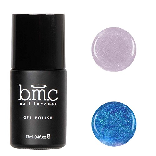 BMC Thermal Color Changing Iridescent Micro Glitter Nail Lacquer Gel Polish - Cancun Collection, Sweet Azul BMC Thermal Color Changing Iridescent Micro Glitter Nail Lacquer Gel Polish - Cancun Collection, Sweet Azul