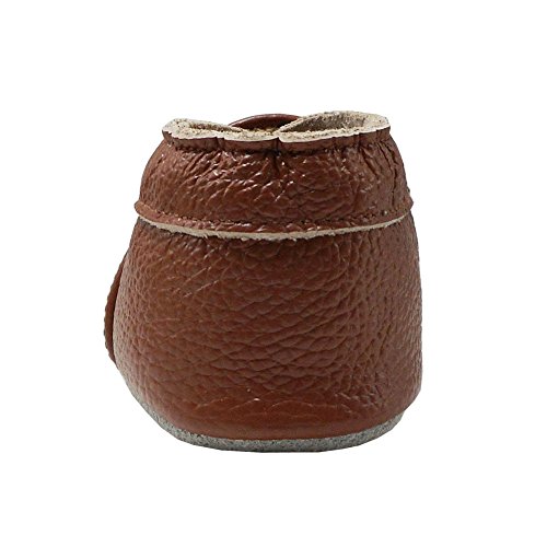 Yang Baby Boys Girls Shoes Crawling Slipper Toddler Infant Soft Leather First Walking Moccs(Brown,6-12 Months)