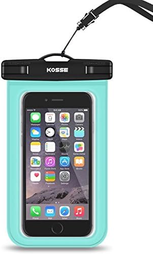 Kosse Waterproof Cell Phone Dry Bag Case with for Apple iPhone 6, 6s plus, 5S 5C 5 4S, Samsung Galaxy S6, S5, Galaxy Note 4 3, Google Pixel, Windows, HTC LG Sony Nokia Motorola -Green