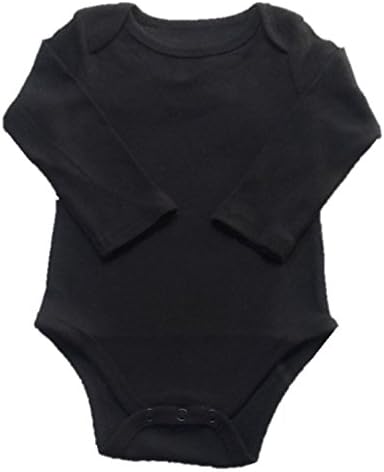 Black Buzz Babyware Unisex Vivid Color, Long Sleeve Onesie ( (0-6m)