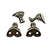 RZDEAL 4Pcs Antique Brass Box Legs Feet Corner Protector Decorative Jewelry Gift Box Wood Case Vintage(1.14'' x 1.06'')