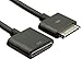 HIOTECH Dock Extension Cable, 30-pin Male to Female Dock Extender Vedio & Audio Extension Connector for iPhone 4 4S 3GS 3G/iPod Touch/iPad/iPad 2 (Black/2PC)