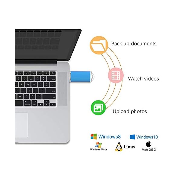 wellsenn USB-Stick 1,2,4,8 GB x 10 Bulk Memory Stick Jump Drive Externe Laufwerke USB Stick USB Speicher Portable Thumb… – Bild 8