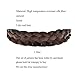 TOECWEGR 5 Strands Synthetic Hair Braided Headband Hairpiece Classic Chunky Wide Plaited Braids ElasticMulti Color Headband Ladies Beauty Hair Accessories