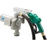 GPI 144000-01, M-3020-AD High Flow Cast Iron Fuel Transfer Pump, 20 GPM, 12-VDC, 1-Inch Automatic Diesel Nozzle, 12-Foot Fuel Hose, 18-Foot Power Cord, Adjustable Suction Pipe
