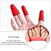 Pengxiaomei 12 Pieces Silicone Hot Glue Gun Finger Caps Silicone Finger Protectors for Hot Glue Wax Rosin Resin Honey Adhesives Scrapbooking Sewing in 3 Sizes (Blue and Red)