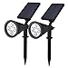 Solar Lights LITWAY Spotlight Waterproof Landscape Auto ON/OFF Outdoor Light for Garden Yard 2Pack