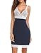Ekouaer Empire Waist Nightgown Cotton Nightie Sexy Sleepwear For Women,Z-blue,Small