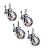 Set of 4 Quality Brand New Heavy Duty Scaffold 8" Polyurethane Non-Marking Caster Wheels scaffolding CBM1290