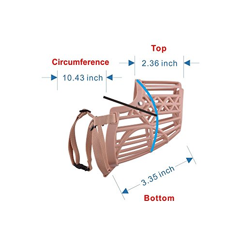 Dog Muzzle, Dog Mouth Cover Adjustable Nylon Strap Anti Bite Pet Muzzle Dogs Training Safety Covers Basket Masks