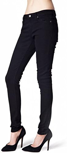Kill City Women's Gothic Punk Rocker Stretchy Black Twill Skinny Jeans Pants (30)