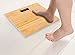 Modern Genuine Bamboo Weighing Body Scale w/400lb capacity Digital Blue Backlight LCD Screen by Wasserstein