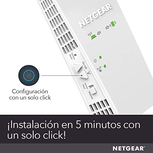 NETGEAR-EX6250-Repetidor-WiFi-Amplificador-WiFi-Mesh-AC1750-Dual-Band-Compatibilidad-Universal