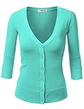 J.TOMSON Womens V-Neck Button Down Cardigan