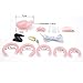 YiFeng Male Electro Chastity Cage Device Belt Restraint Men Bondage (Short, Pink)