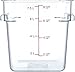 CFS 1072307 StorPlus Stackable Square Food Storage Container, 8 Quart Capacity, Clear (Pack of 6)