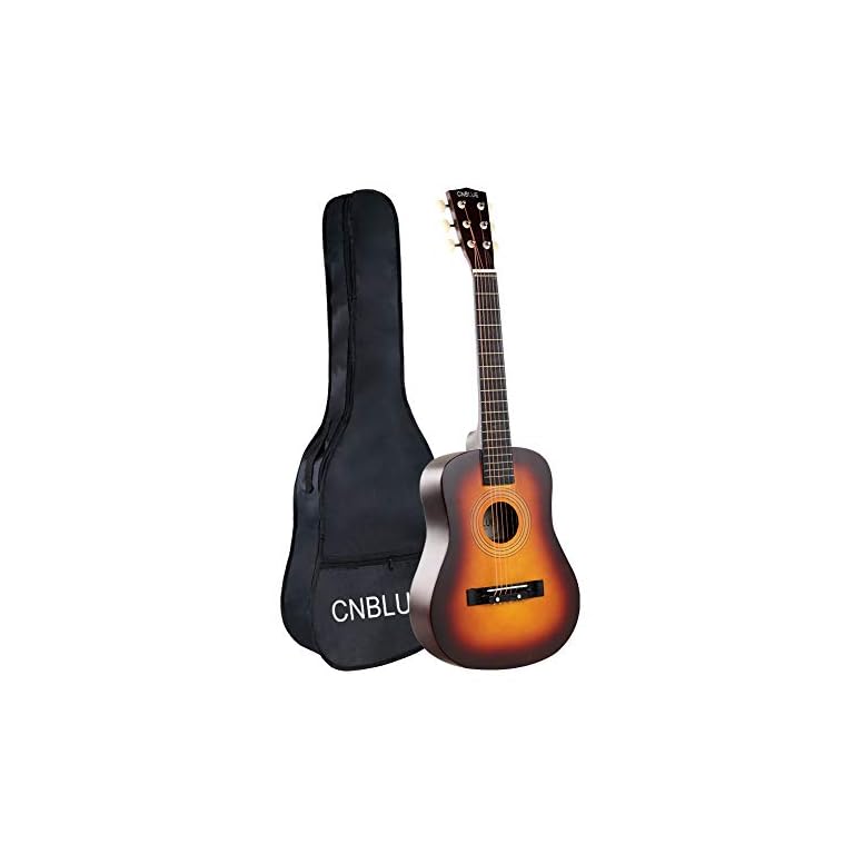 CNBLUE Acoustic classical Guitar Beginner 1/2 Size Dreadnought Mini Guitar 6 String Basswood 30